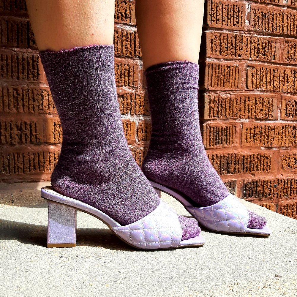 Pink/Purple Iridescent Sandals/Mules from Urban Outfitters, Size 7, NEW